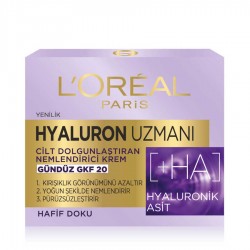 L'Oreal Paris Hyaluron Uzmanı Cilt Dolgunlaştıran Nemlendirici Gündüz Krem Gkf 20 50 ml