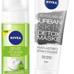 Nivea Urban Skin Detox Köpük + Siyah Maske Set