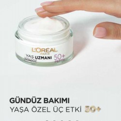 Loreal Paris Kırışıklık Karşıtı Yaş Uzmanı 50+ Gündüz Bakım Kremi 50 ml