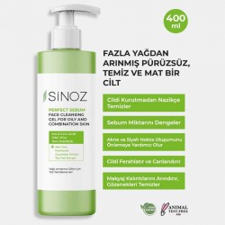 Sinoz Perfect Sebum Dengeleyici Yüz Temizleme Jeli Yağlı Karma Ciltler İçin 400 ml