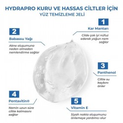 Sinoz Hydrapro Kuru ve Hassas Ciltler İçin Yüz Temizleme Jeli 400 ml