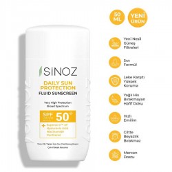 Sinoz Spf50+ Günlük Kullanım Sıvı Güneş Kremi - Yeni Nesil Filtreleri ile Hibrit Formül 50 ml