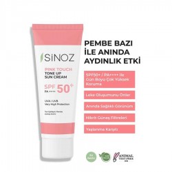 Sinoz Pink Touch Spf 50+ Cilt Aydınlatıcı Ton Eşitleyici Pembe Yüz Güneş Kremi 50 ml